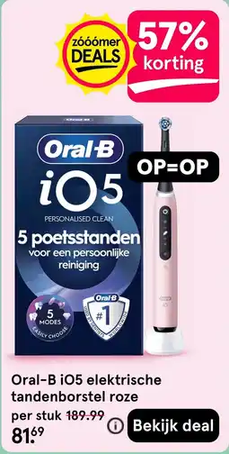 Etos Oral-B i05 elektrische tandenborstel roze aanbieding