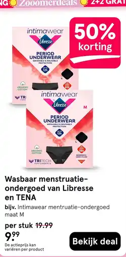 Etos Wasbaar menstruatie- ondergoed van Libresse en TENA aanbieding