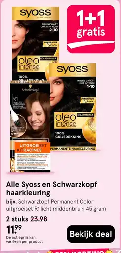 Etos Alle Syoss en Schwarzkopf haarkleuring aanbieding