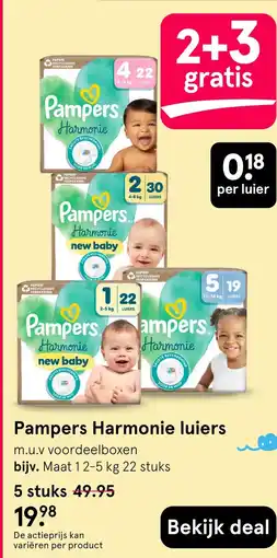 Etos Pampers Harmonie luiers aanbieding