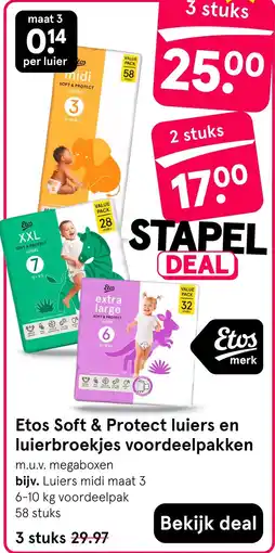 Etos Etos Soft & Protect luiers en luierbroekjes voordeelpakken aanbieding