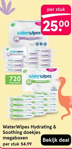 Etos WaterWipes Hydrating & Soothing doekjes megaboxen aanbieding
