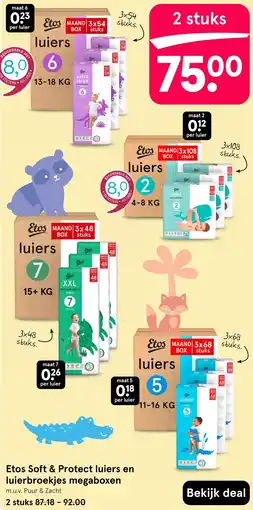 Etos Etos Soft & Protect luiers en luierbroekjes megaboxen aanbieding