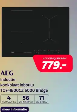 Electroworld AEG TO74IB00CZ 6000 Bridge aanbieding