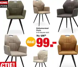 Budget Home Store Eetkamerstoel Porto Taupe aanbieding