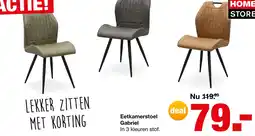 Budget Home Store Eetkamerstoel Gabriel Cognac aanbieding