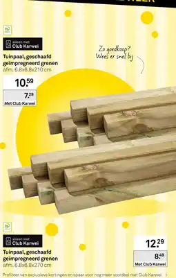 Karwei Club Karwei Tuinpaal, geschaafd geïmpregneerd grenen aanbieding