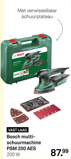 Karwei Bosch multi-schuurmachine PSM 200 AES aanbieding