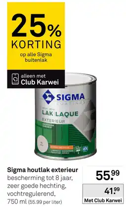 Karwei Sigma houtlak exterieur aanbieding