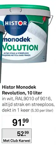 Karwei Histor Monodek Revolution aanbieding