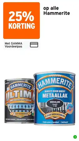 GAMMA Hammerite metaallak aanbieding