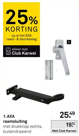 Karwei Axa raamsluiting aanbieding
