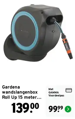 GAMMA Gardena wandslangenbox Roll Up 15 meter aanbieding