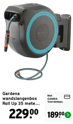GAMMA Gardena wandslangenbox Roll Up 35 mete... aanbieding