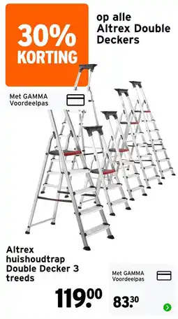GAMMA Altrex huishoudtrap Double Decker 3 treeds aanbieding
