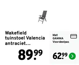 GAMMA Wakefield tuinstoel Valencia antraciet aanbieding