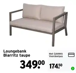 GAMMA Loungebank Biarritz taupe aanbieding