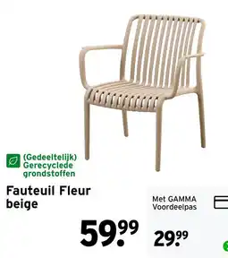 GAMMA Fauteuil Fleur beige aanbieding