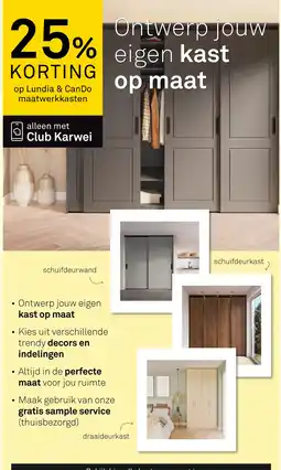 Karwei Lundia & cando maatwerkkasten aanbieding