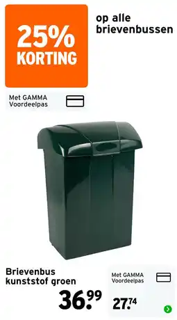 GAMMA Brievenbus kunststof groen aanbieding