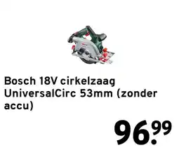 GAMMA Bosch 18v cirkelzaag universalcirc aanbieding