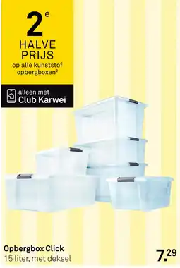 Karwei Opbergbox Click aanbieding