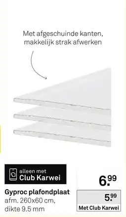 Karwei Gyproc plafondplaat aanbieding
