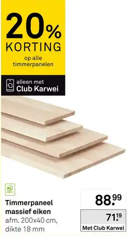 Karwei Club Karwei timmerpaneel massief eiken aanbieding