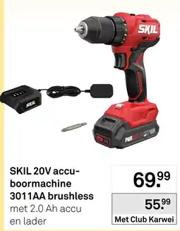 Karwei SKIL 20V accu-boormachine 3011AA brushless aanbieding