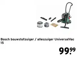 GAMMA Bosch bouwstofzuiger / alleszuiger UniversalVac 15 aanbieding