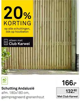 Karwei Schutting Andalusië aanbieding