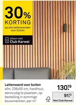 Karwei Club Karwei lattenwand voor buiten aanbieding