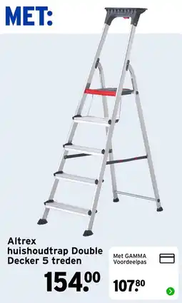 GAMMA Altrex huishoudtrap Double Decker 5 treden aanbieding