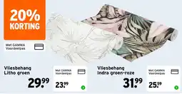 GAMMA Gamma vliesbehang litho groen aanbieding