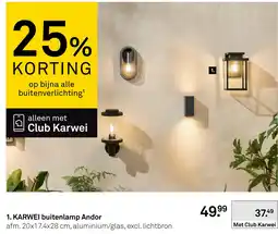 Karwei KARWEI buitenlamp Andor aanbieding