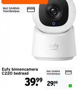 GAMMA Eufy binnencamera C220 bedraad aanbieding