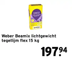 GAMMA Weber Beamix lichtgewicht tegellijm flex aanbieding