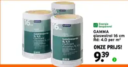 GAMMA gamma glaswolrol 16 cm aanbieding