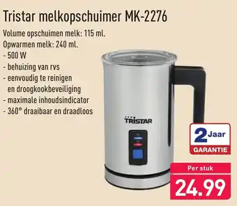 ALDI Tristar melkopschuimer MK-2276 aanbieding