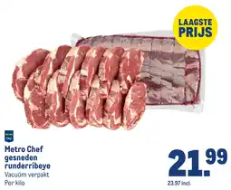 Makro Metro Chef gesneden runderribeye aanbieding
