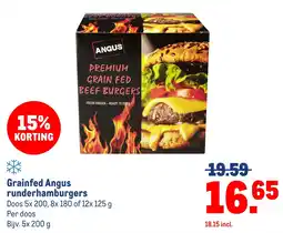 Makro Angus grainfed beef burgers aanbieding
