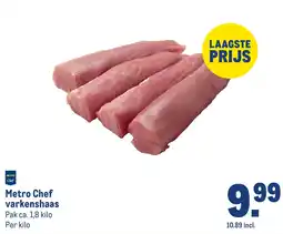 Makro Metro Chef varkenshaas aanbieding