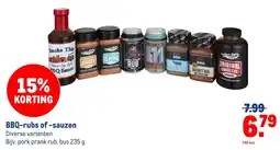 Makro BBQ-rubs of -sauzen aanbieding