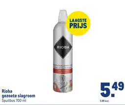 Makro Rioba gezoete slagroom aanbieding
