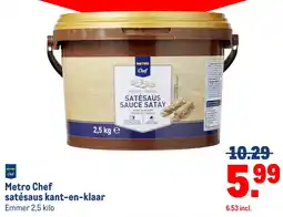 Makro Metro Chef satésaus kant-en-klaar aanbieding