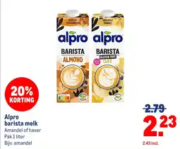 Makro Alpro barista melk aanbieding