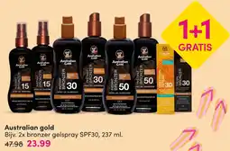 DA Australian gold instant bronzer gelspray aanbieding