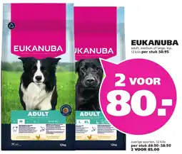 Ranzijn Eukanuba adult, medium of large, kip aanbieding