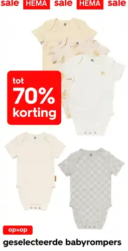 HEMA Geselecteerde babyrompers aanbieding