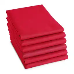 Wehkamp DDDDD Logo theedoek rood (set van 6) aanbieding